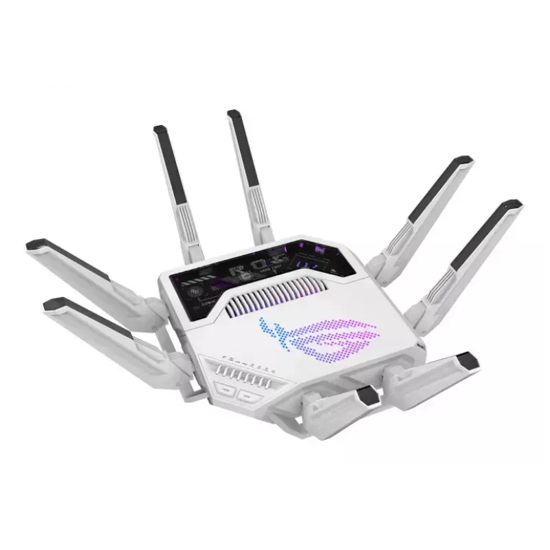 Router ASUS ROG Rapture GT-BE19000AI Wi-Fi 10 Gigabit Ethernet tribanda (2,4 GHz / 5 GHz / 6 GHz) blanco