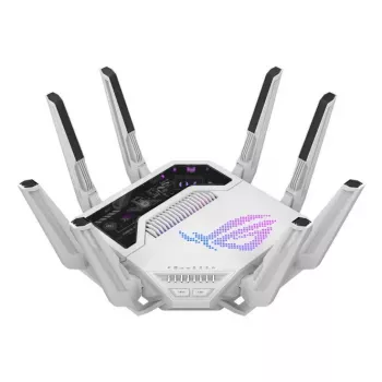 Router ASUS ROG Rapture GT-BE19000AI Wi-Fi 10 Gigabit Ethernet tribanda (2,4 GHz / 5 GHz / 6 GHz) blanco