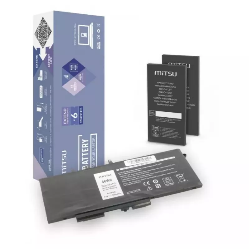Batería de portátil recargable MITSU 5BM335 para Dell, 6000 mAh