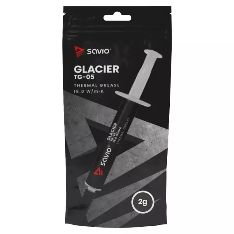 Pasta térmica SAVIO TG-05 2g — conductividad térmica 18 W/m·K, 2 ml
