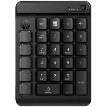 Teclado numérico inalámbrico programable HP 430, inalámbrico, Bluetooth, mecánico, negro