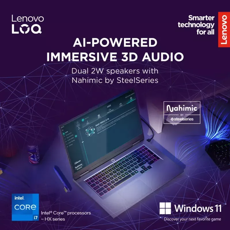 Portátil Lenovo LOQ 17IRX10 17,3 inch FHD IPS i7-13650HX 16 GB DDR5 1 TB SSD NVIDIA GeForce RTX 5060 8 GB Windows 11 Home Luna Grey