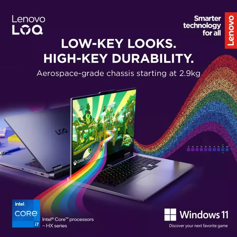 Portátil Lenovo LOQ 17IRX10 17,3 inch FHD IPS i7-13650HX 16 GB DDR5 1 TB SSD NVIDIA GeForce RTX 5060 8 GB Windows 11 Home Luna Grey