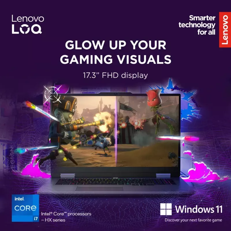 Portátil Lenovo LOQ 17IRX10 17,3 inch FHD IPS i7-13650HX 16 GB DDR5 1 TB SSD NVIDIA GeForce RTX 5060 8 GB Windows 11 Home Luna Grey