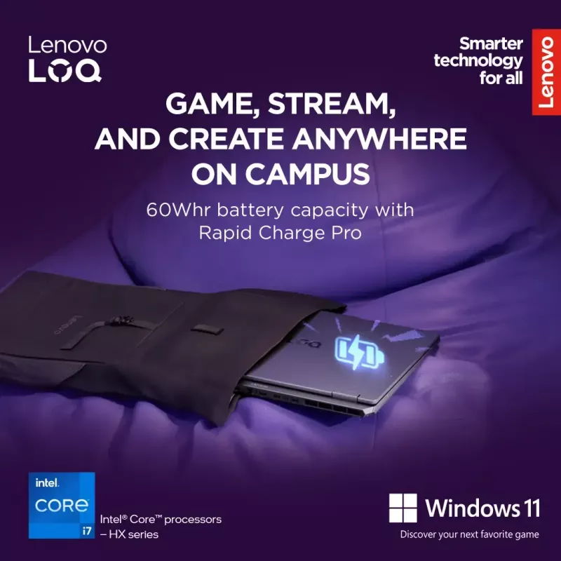 Portátil Lenovo LOQ 17IRX10 17,3 inch FHD IPS i7-13650HX 16 GB DDR5 1 TB SSD NVIDIA GeForce RTX 5060 8 GB Windows 11 Home Luna Grey