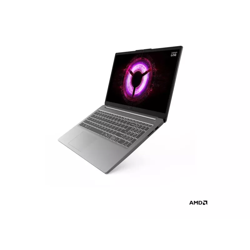Lenovo LOQ 15ARP10E 39,6 cm (15,6 inch) FHD IPS Luna Grey — AMD Ryzen 7 7735HS, 16 GB DDR5, 512 GB SSD, NVIDIA RTX 4050 6 GB, Win11 Home