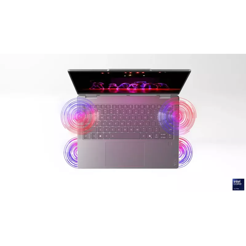Lenovo Yoga 7 2 en 1 14ILL10 | Luna Grey | 14 inch | OLED | Pantalla táctil | WUXGA | 1920 x 1200 píxeles | Intel Core Ultra 7 | 256V | 16 GB | LPDDR5x soldado | Capacidad de unidad de estado sólido 512 GB | Intel Arc Graphics 140V | Windows 11 Home | 802.11be | Versión de Bluetooth 5.4 | Idioma del teclado Inglés | Teclado retroiluminado | Garantía 24 mes(es) | Garantía de batería 12 mes(es)