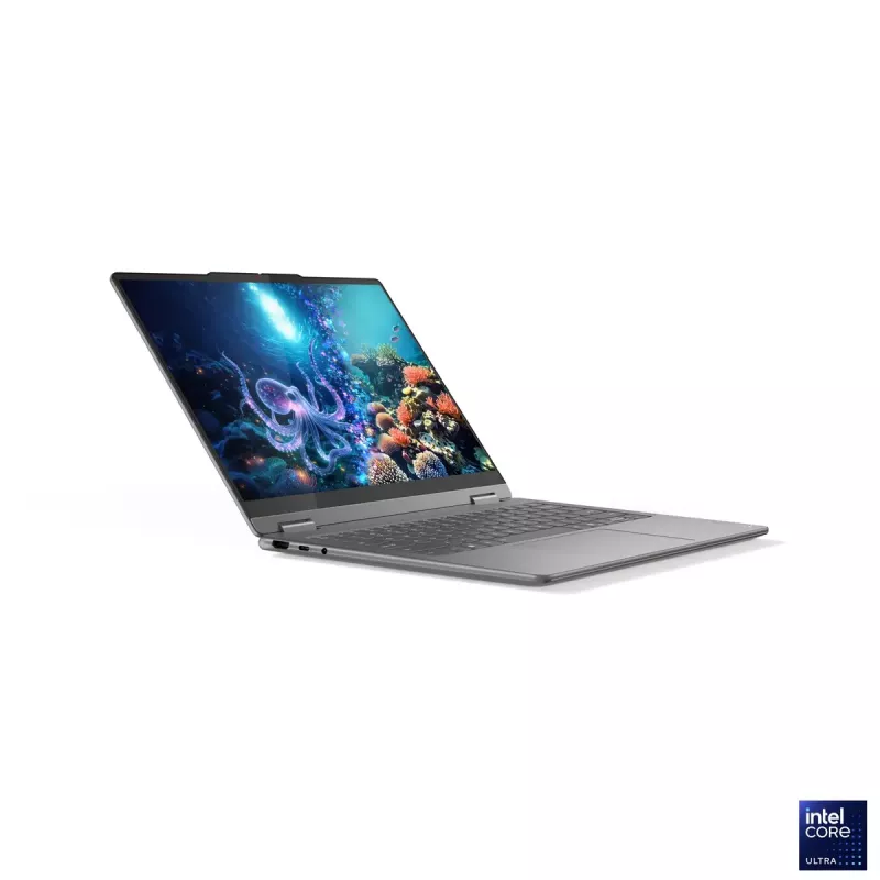 Lenovo Yoga 7 2 en 1 14ILL10 | Luna Grey | 14 inch | OLED | Pantalla táctil | WUXGA | 1920 x 1200 píxeles | Intel Core Ultra 7 | 256V | 16 GB | LPDDR5x soldado | Capacidad de unidad de estado sólido 512 GB | Intel Arc Graphics 140V | Windows 11 Home | 802.11be | Versión de Bluetooth 5.4 | Idioma del teclado Inglés | Teclado retroiluminado | Garantía 24 mes(es) | Garantía de batería 12 mes(es)