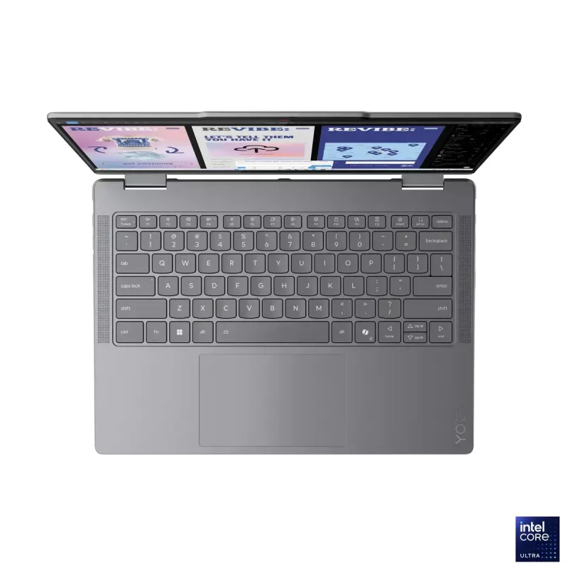 Lenovo Yoga 7 2 en 1 14ILL10 | Luna Grey | 14 inch | OLED | Pantalla táctil | WUXGA | 1920 x 1200 píxeles | Intel Core Ultra 7 | 256V | 16 GB | LPDDR5x soldado | Capacidad de unidad de estado sólido 512 GB | Intel Arc Graphics 140V | Windows 11 Home | 802.11be | Versión de Bluetooth 5.4 | Idioma del teclado Inglés | Teclado retroiluminado | Garantía 24 mes(es) | Garantía de batería 12 mes(es)