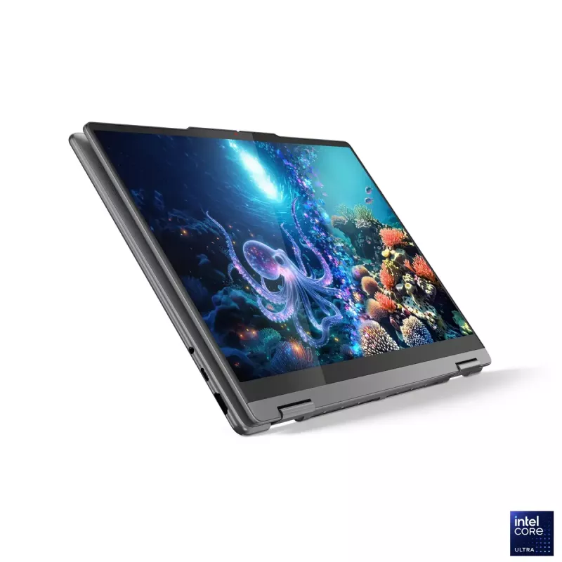 Lenovo Yoga 7 2 en 1 14ILL10 | Luna Grey | 14 inch | OLED | Pantalla táctil | WUXGA | 1920 x 1200 píxeles | Intel Core Ultra 7 | 256V | 16 GB | LPDDR5x soldado | Capacidad de unidad de estado sólido 512 GB | Intel Arc Graphics 140V | Windows 11 Home | 802.11be | Versión de Bluetooth 5.4 | Idioma del teclado Inglés | Teclado retroiluminado | Garantía 24 mes(es) | Garantía de batería 12 mes(es)