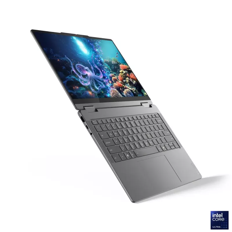 Lenovo Yoga 7 2 en 1 14ILL10 | Luna Grey | 14 inch | OLED | Pantalla táctil | WUXGA | 1920 x 1200 píxeles | Intel Core Ultra 7 | 256V | 16 GB | LPDDR5x soldado | Capacidad de unidad de estado sólido 512 GB | Intel Arc Graphics 140V | Windows 11 Home | 802.11be | Versión de Bluetooth 5.4 | Idioma del teclado Inglés | Teclado retroiluminado | Garantía 24 mes(es) | Garantía de batería 12 mes(es)
