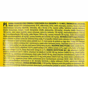 Pienso seco para perros Brit Premium By Nature Junior — fórmula de pollo, 15 kg, proteína 31% grasa 18%