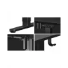 Escritorio gaming recto Huzaro Hero 8.2 Negro MDF rectangular 1200x600 mm, altura ajustable 720–1180 mm, capacidad de carga 80 kg
