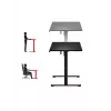 Escritorio gaming recto Huzaro Hero 8.2 Negro MDF rectangular 1200x600 mm, altura ajustable 720–1180 mm, capacidad de carga 80 kg