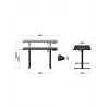 Escritorio gaming recto Huzaro Hero 8.2 Negro MDF rectangular 1200x600 mm, altura ajustable 720–1180 mm, capacidad de carga 80 kg