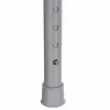 Silla de inodoro plegable ANTAR con reposabrazos, caja de almacenamiento, estructura de acero, altura ajustable 35–50 cm, carga máx. 120 kg, gris