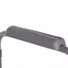 Silla de inodoro plegable ANTAR con reposabrazos, caja de almacenamiento, estructura de acero, altura ajustable 35–50 cm, carga máx. 120 kg, gris