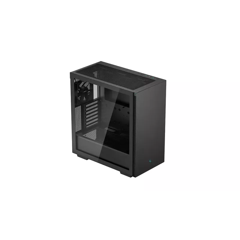 Caja de PC DeepCool CH510 Midi Tower Negra — cristal templado, microATX/ATX, compatible con radiadores de 360 mm frontal/superior, longitud máxima de GPU 38 cm, fuente de alimentación inferior, 7 ranuras de expansión