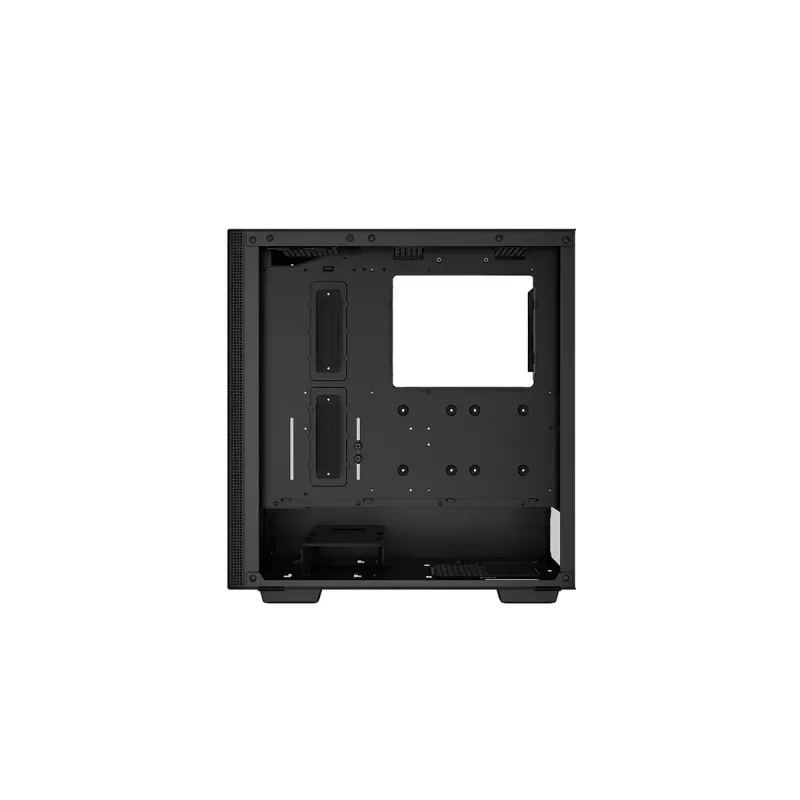 Caja de PC DeepCool CH510 Midi Tower Negra — cristal templado, microATX/ATX, compatible con radiadores de 360 mm frontal/superior, longitud máxima de GPU 38 cm, fuente de alimentación inferior, 7 ranuras de expansión