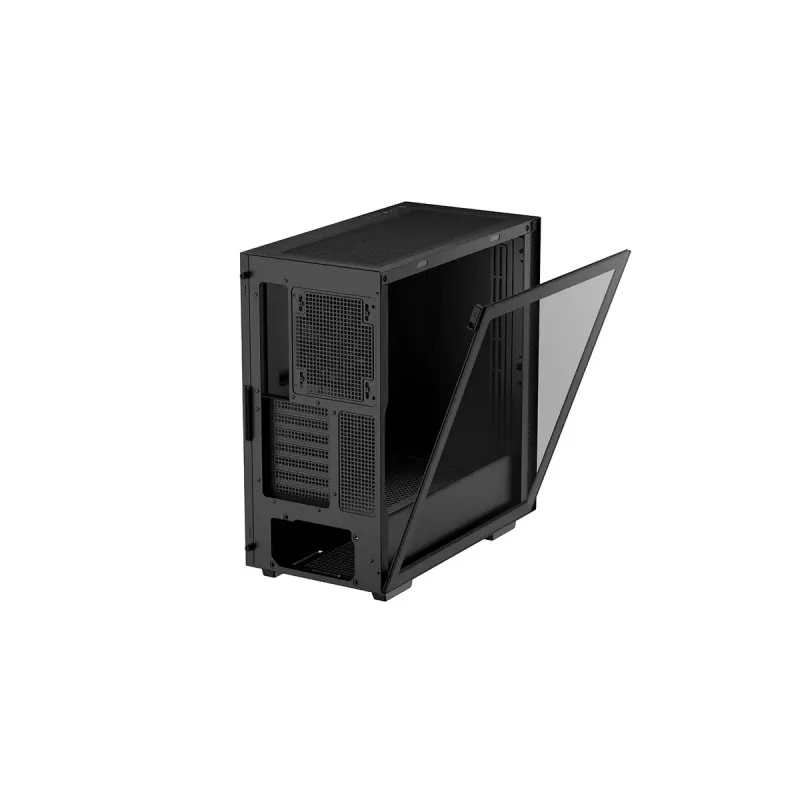 Caja de PC DeepCool CH510 Midi Tower Negra — cristal templado, microATX/ATX, compatible con radiadores de 360 mm frontal/superior, longitud máxima de GPU 38 cm, fuente de alimentación inferior, 7 ranuras de expansión