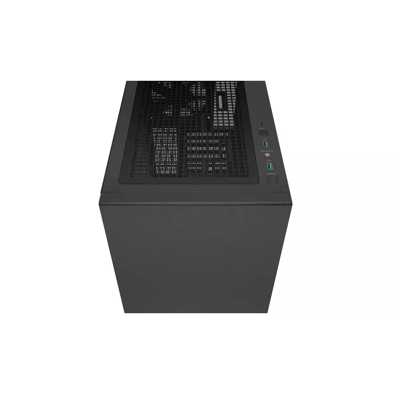 Caja de PC DeepCool CH510 Midi Tower Negra — cristal templado, microATX/ATX, compatible con radiadores de 360 mm frontal/superior, longitud máxima de GPU 38 cm, fuente de alimentación inferior, 7 ranuras de expansión
