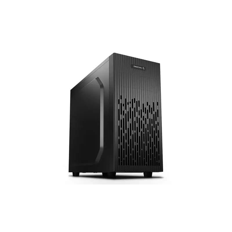 Caja de PC DeepCool Matrexx 30 SI Mini Tower — Micro ATX/Mini-ITX, 3x3,5 pulgadas + 2x2,5 pulgadas bahías, 25 cm GPU, 15,1 cm disipador de CPU, fuente de alimentación superior, negra