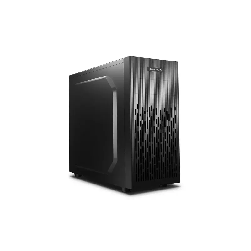 Caja de PC DeepCool Matrexx 30 SI Mini Tower — Micro ATX/Mini-ITX, 3x3,5 pulgadas + 2x2,5 pulgadas bahías, 25 cm GPU, 15,1 cm disipador de CPU, fuente de alimentación superior, negra