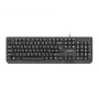 Teclado USB con cable NATEC NKL-1151 — Negro, distribución CZ-SK (eslovaco), 104 teclas, cable USB, cable de 1,8 m