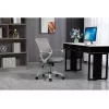 Silla de oficina giratoria ActiveJet YK507 – asiento acolchado, respaldo de malla, tapizado de tela gris, altura 90–100 cm, ancho del respaldo 45 cm