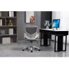Silla de oficina giratoria ActiveJet YK507 – asiento acolchado, respaldo de malla, tapizado de tela gris, altura 90–100 cm, ancho del respaldo 45 cm
