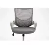 Silla de oficina giratoria ActiveJet YK507 – asiento acolchado, respaldo de malla, tapizado de tela gris, altura 90–100 cm, ancho del respaldo 45 cm