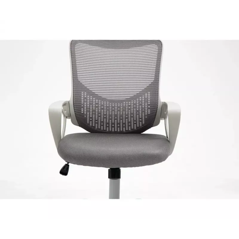 Silla de oficina giratoria ActiveJet YK507 – asiento acolchado, respaldo de malla, tapizado de tela gris, altura 90–100 cm, ancho del respaldo 45 cm