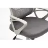 Silla de oficina giratoria ActiveJet YK507 – asiento acolchado, respaldo de malla, tapizado de tela gris, altura 90–100 cm, ancho del respaldo 45 cm