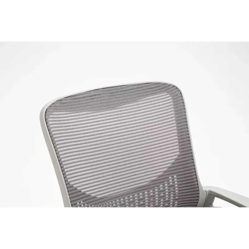 Silla de oficina giratoria ActiveJet YK507 – asiento acolchado, respaldo de malla, tapizado de tela gris, altura 90–100 cm, ancho del respaldo 45 cm