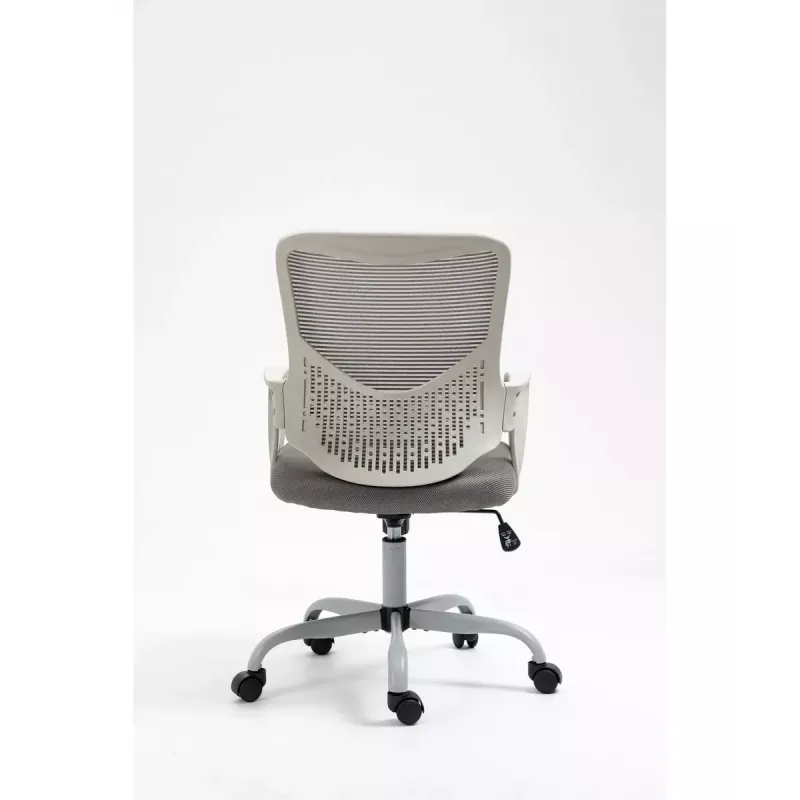 Silla de oficina giratoria ActiveJet YK507 – asiento acolchado, respaldo de malla, tapizado de tela gris, altura 90–100 cm, ancho del respaldo 45 cm