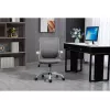Silla de oficina giratoria ActiveJet YK507 – asiento acolchado, respaldo de malla, tapizado de tela gris, altura 90–100 cm, ancho del respaldo 45 cm