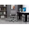 Silla de oficina giratoria ActiveJet YK507 – asiento acolchado, respaldo de malla, tapizado de tela gris, altura 90–100 cm, ancho del respaldo 45 cm
