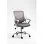 Silla de oficina giratoria ActiveJet YK507 – asiento acolchado, respaldo de malla, tapizado de tela gris, altura 90–100 cm, ancho del respaldo 45 cm