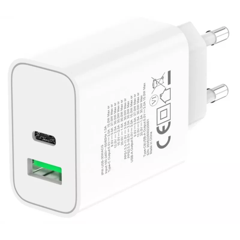 Cargador móvil Techly IPW-USB-30WACG universal blanco AC carga rápida interior