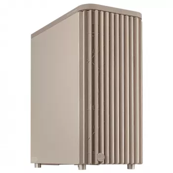 Caja de PC ASUS ProArt PA401 Wood Edition Beige — semitorre, frontal de metal