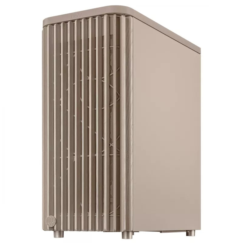 Caja de PC ASUS ProArt PA401 Wood Edition Beige — semitorre, frontal de metal