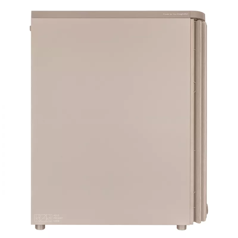 Caja de PC ASUS ProArt PA401 Wood Edition Beige — semitorre, frontal de metal