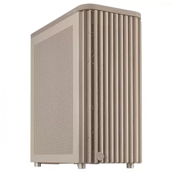 Caja de PC ASUS ProArt PA401 Wood Mesh PWM Beige — ATX, madera, 2×160 mm frontal, 1×120 mm trasero, 2×3,5