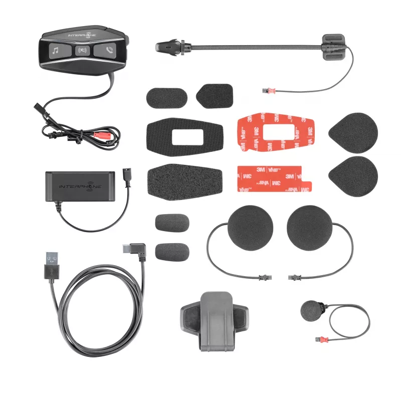 Interphone U-COM 16, 1600 m, A2DP, AVRCP, Negro, Impermeable, IP67, 8 h