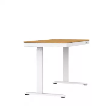 Escritorio de altura regulable eléctrico ActiveJet ET119W-C 140x70 cm — 1 motor, altura 725–1225 mm, blanco/roble