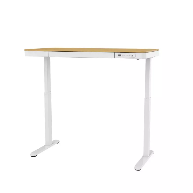 Escritorio de altura regulable eléctrico ActiveJet ET119W-C 140x70 cm — 1 motor, altura 725–1225 mm, blanco/roble