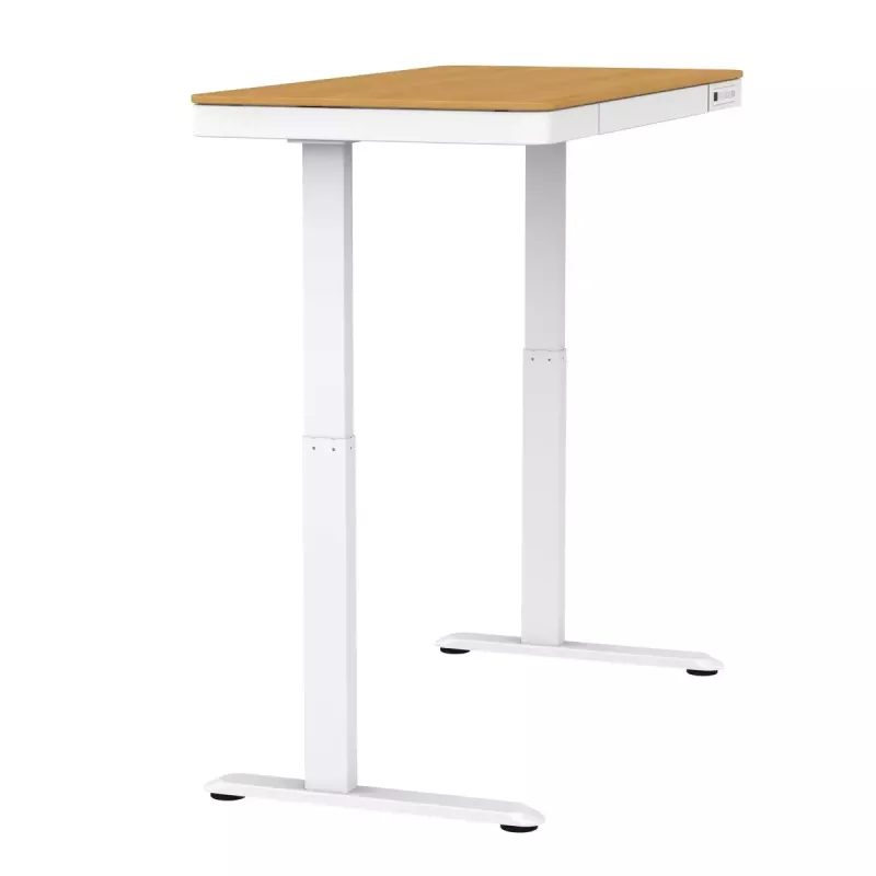 Escritorio de altura regulable eléctrico ActiveJet ET119W-C 140x70 cm — 1 motor, altura 725–1225 mm, blanco/roble
