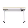 Escritorio de altura regulable eléctrico ActiveJet ET119W-C 140x70 cm — 1 motor, altura 725–1225 mm, blanco/roble