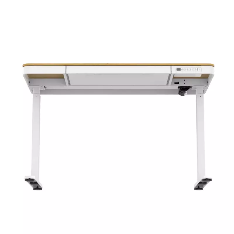Escritorio de altura regulable eléctrico ActiveJet ET119W-C 140x70 cm — 1 motor, altura 725–1225 mm, blanco/roble