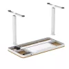 Escritorio de altura regulable eléctrico ActiveJet ET119W-C 140x70 cm — 1 motor, altura 725–1225 mm, blanco/roble